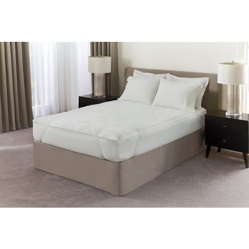 Classic Plus Mattress Pad, Quilted 4oz, Cloth Top & Bottom, Hotel King 72x80, Anchor Bands